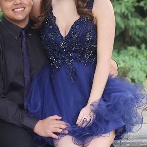 Beautiful dark blue Prom/homecoming dress.